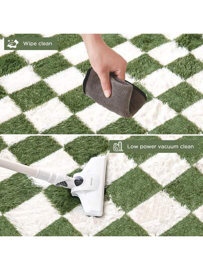 1pc Plush Area Rug, Non Slip Tapijt Home, Living Room, Bedroom view 6