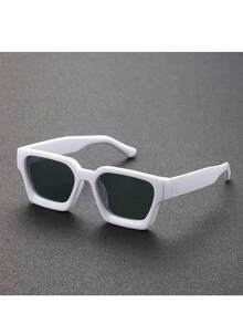 1pc Retro Fashion Square Oversized Fashion Glasses, Thick Frame Eyewear For Women, Suitable For Bars And Parties