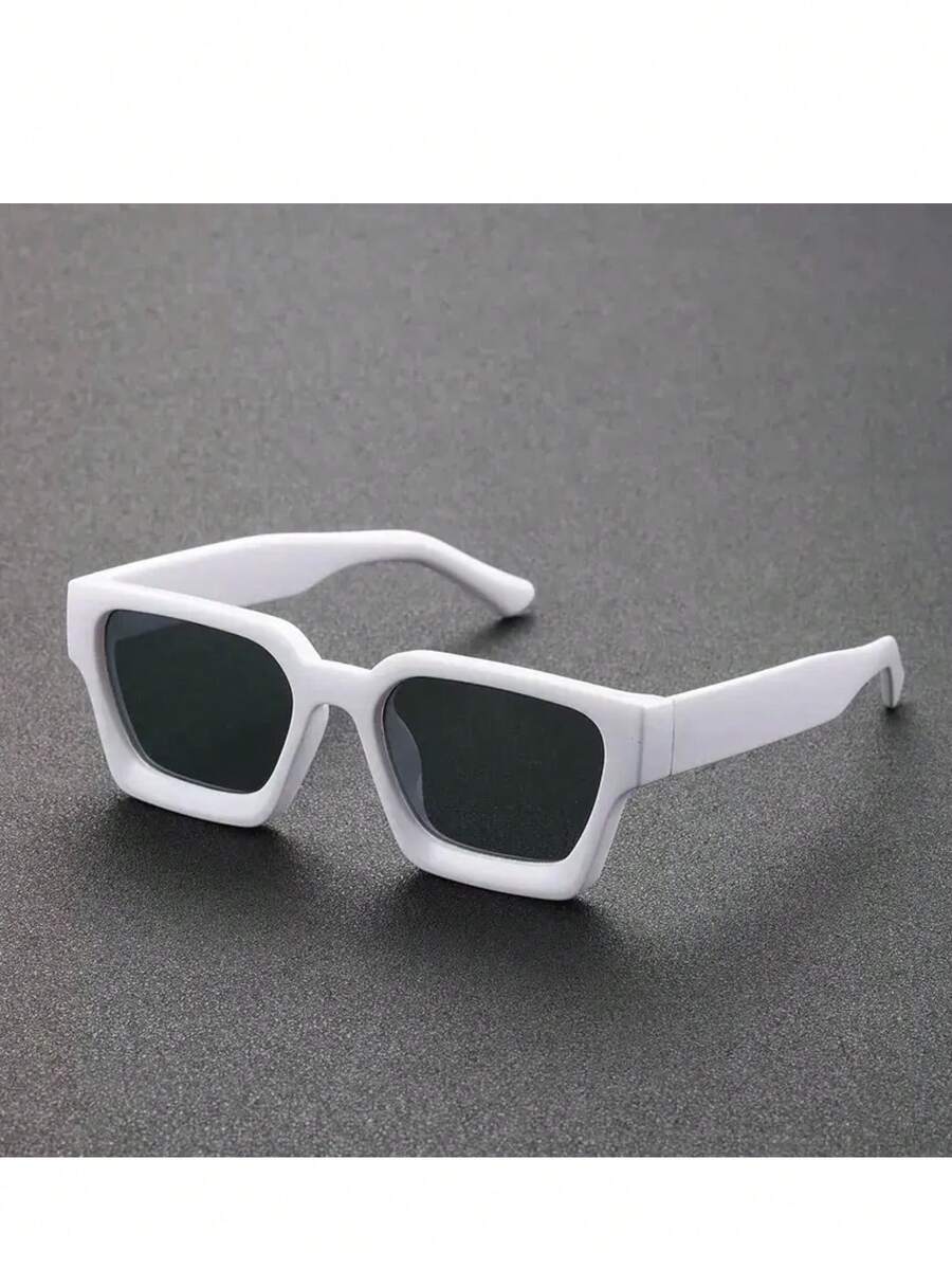 1pc Retro Fashion Square Oversized Fashion Glasses, Thick Frame Eyewear For Women, Suitable For Bars And Parties