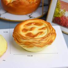 1 mô hình bánh mì, trứng, bánh mì que đàn hồi chậm, chân thực, dùng để trang trí bánh tart, chất liệu PU mềm. - Nhiều màu - Xem 6
