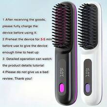 Portable Wireless Hair Straightener With 3 Temperature Settings, Fast Heat-Up, Compact Design For Travel, USB-C Charging, Long Battery Life, Travel Hair Straightener | Sleek Device Design | Hair Tool, Mini Hair Straightener