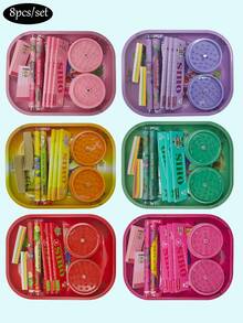 8pcs/Set - Convenient Smoking Set With Tinplate Tray, Flavors Of Cigarette Paper-Cigarette Rolling Machine-110mm Slim Rolling Papers, Spices Grinder And Smoking Accessories - A Complete Smoking Set For Valentine's Day Gift