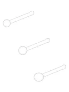 3件套休闲塑料尖刺穿刺饰品套装，男女通用，适合日常通勤；20G鼻钉，16G唇钉，透明穿刺固定器，唇环，眉环，塑料工业杠铃，工业杠铃固定器，耳骨耳环 - 透明 - 查看 24