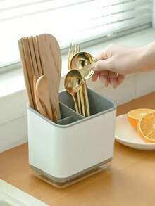 مطبخ سكين وشوكة حامل عيدان، حامل فرشاة الأسنان للحمام، حامل فرشاة الأسنان للحمام، صندوق تخزين حمام مستقل على الطاولة، صندوق تخزين حمام مستقل على الطاولة، رف تخزين متعدد الاستخدامات لفرشاة الأسنان ومعجون الأسنان، حامل فرشاة المكياج والحلاقة، اكسسوارات الحمام