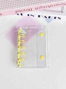 M5 Clear Ring Binder Set, 10pcs Double-Sided Sleeves, Refill Papers, DIY Binder Notebook Set, Seal, Cute Stickers, Otaku Event, Sticker Notebook, Sticker Book, Sticker Bookshelf, Sticker Book Refill, Transparent Sticker Book Binder