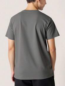 Camiseta informal para niño con cuello redondo, manga corta, estampado de dibujos animados Brainrot Tralalero Tralala Animado, diseño holgado para primavera-verano y actividades al aire libre. - Gris - Ver 2