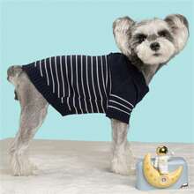 Striped Warm Sweater For Small/Medium Dogs & Cats, Suitable For Schnauzer, Poodle, Autumn/Winter - Red and White - View 7