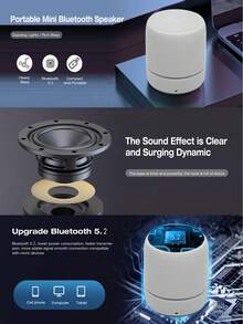 Wireless Portable Mini Breathing Light Bluetooth Speaker With Lanyard, Built-In Rechargeable Battery - Multicolor - View 4