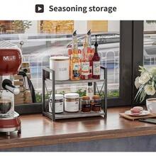Office Desk Shelf Organizer, Wood Desktop Bookshelf Supplies Storage Rack, Shelf Top Of Desk And Dresser And Cubicle Decor Aesthetic Bookshelf Brown, Small 12.9 Lx6.3 Wx10.2 H - 黑色 + 小號(12.9 英吋長 x 6.3 英吋寬 x 10.2 英吋高) - 查看 2