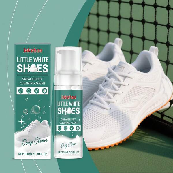Mousse de nettoyage pour sneakers, nettoie délicatement les chaussures blanches, élimine le jaunissement et les taches sur les bords, sans eau nécessaire