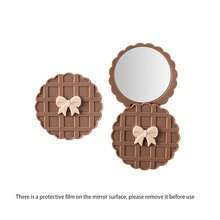 1pc Double-Sided Compact Makeup Mirror, Rotatable Portable Small Mirror For Makeup Touch-Ups, Lightweight