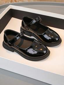 女童公主皮鞋新款春秋季休闲便鞋时尚英伦风 - 黑色 - 查看 11