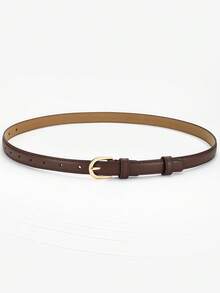 Metal Buckle Waist Belt, Suitable For Dresses In Summer And School
