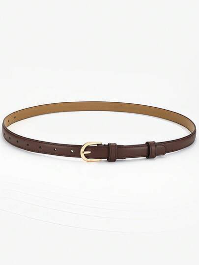 Metal Buckle Waist Belt, Suitable For Dresses In Summer And School