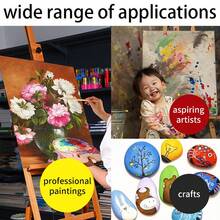 24/18/12 Colors Acrylic Paints - Good Coverage, Hand-Painted Wall Painting Graffiti, Painting Paints For Artists, Students, Beginners And Painters Painting, Canvas, Ceramics, Wood, Rock Painting Art Supplies Set - 12 màu 12ml - Xem 4