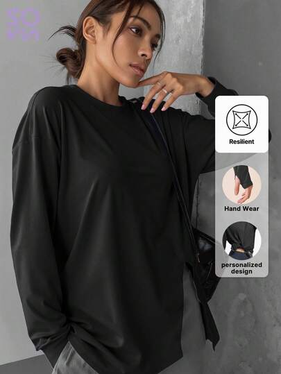 Soyun Women's Loose Yoga Clothes With Splits Slim And Lightweight Suitable For Outdoor Activities Travel Gym Running And Training