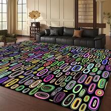 1pc Luxurious Patterned Plush Soft Creative Area Rug, Fashionable Carpet Suitable For Indoor/Outdoor, Machine Washable, Home Decor - Multicolor - View 7