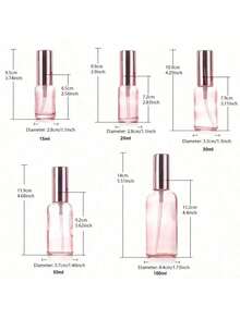 1 件 20ml/30ml/50ml/100ml 玫瑰金喷雾瓶，带粉色玻璃，可再填充细雾玻璃喷雾瓶 - 粉色 - 查看 7