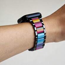 Stainless Steel Metal Watch Band Compatible With Apple Watch, Suitable For Office, Fitness, Party, Women/Men Fashion Rhinestone Design, Fits For Apple Watch S10/Ultra 1/Ultra 2/S9/S8/S7/S6/S5/Series 4/SE, 40mm/41mm/42mm/44mm/45mm/46mm/49mm Dial Size, Includes Strap Removal Tool For Easy Adjustment