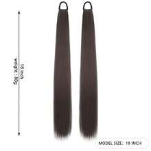 18 英寸万圣节日常马尾辫发圈和合成纤维假发马尾辫 - 适合日常佩戴 - 彩色 - 查看 9