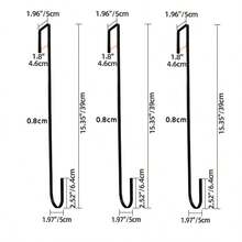 1/3 pezzi Ganci appendicorone extra large e spessi, rastrelliera vintage in ferro nero senza chiodi per decorazione porta, appendiabiti versatile adatto per decorazioni natalizie, autunnali, di Capodanno, decorazioni per la casa, decorazioni natalizie, decorazioni per la stanza, inverno