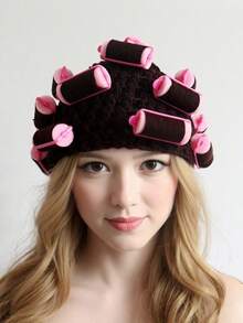 Cute Pink Curly Women's Hat - DIY Curly Knitted Hat, Easy To Use At Home, Perfect For Party Role-Playing Or Daily Styling, Fall / Winter