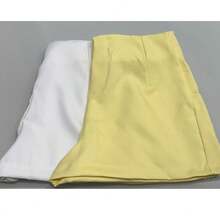 New Fashion 2025 Tailored Social Shorts Kit - 黃白色 - 查看 1