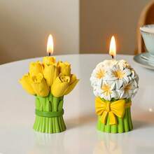 Tulip & Lily Flower Wax Candle Resin Mold - Resin Casting Silicone Mold For Home Decor And Candle Making