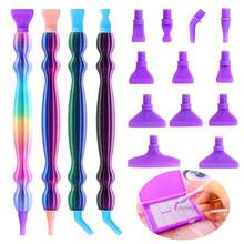 Bộ bút vẽ tranh đính đá 5D nhiều màu kèm đầu kim loại ren vít, dụng cụ trang trí móng tay và thêu chữ thập, bộ dụng cụ vẽ tranh đính đá tự làm - Nhiều màu - Xem 4