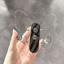 Hair Tool Storage Rack Hair Comb Holder Wall Mounted Holder - Transparent Silver - View 3