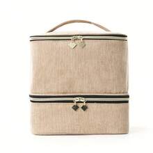 High-Quality Corduroy Soft Material Smart Multi-Layer Efficient Storage For 30 Bottles Of Nail Polish And Manicure Tools, Nail Polish Storage Bag, Multi-Functional Cosmetic Bag, Manicure Storage Box/Case, Suitable For Travel, Beauty Salon And Home Use, Designed For Manicurists And Gift Givers Autumn University Essentials Travel Essentials Holiday Vacation Travel Bag For Women Makeup Bag Makeup Organizer Make Up Bag - Multicolor - View 7