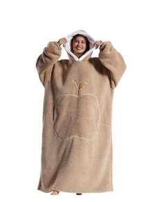 Oversized Hooded Wearable Blanket, Loose Fit Hooded Blanket, Super Soft & Warm, Front Apple Pocket Design, Suitable For Both Men And Women, Large Pocket Design, Great Gift And Comfortable Home Choice
