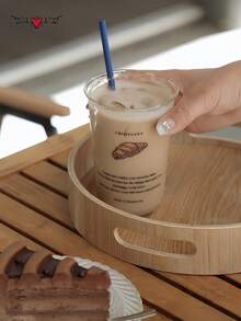 优雅的创意牛角面包图案玻璃杯，耐热饮料杯，冰咖啡杯，冰抹茶咖啡杯，果汁杯，牛奶杯 - 送给朋友的最佳礼物选择！ - 彩色 - 查看 10