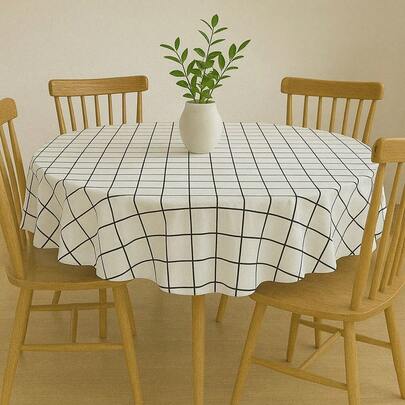 Toalha De Mesa Redonda Várias Estampas 1,45x1,45 Decoração Sala de Jantar Mesa Posta 4 Lugares