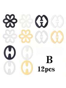 Bra Strap Clips, 12Pcs Bra Clips For Back, Anti-Slip Bra Straps Holder, Buckles Cleavage Control Clips For Bra