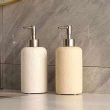 1pc Resin Soap Dispenser, Lotion Bottle Dispenser With Pump, Empty Organizer Hand Soap Dispenser Lotion Soap Dispenser Bottle Refillable Shampoo Container Bathroom Accessory - Multicolor - View 2