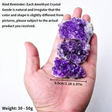 30-70g Natural Amethyst Geode Cluster, Healing Crystal Stone, Amethyst Gemstone Specimen - Purple - View 9