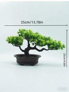 1pc 45cm/17.72in Elegant Artificial Pine Bonsai Tree Tabletop Bonsai, Low-Maintenance & Lifelike, Perfect Gift For Plant Lovers,Ideal For Small Spaces,For Home Office Desk Deco