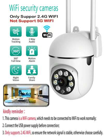 1pc 1080P HD Indoor Security Camera, Baby/Pet Monitor 360° Coverage, 2.4GHz Wi Fi Router, One Click Intercom, Slimme Motion Tracking, Infrared Night Vision view 4
