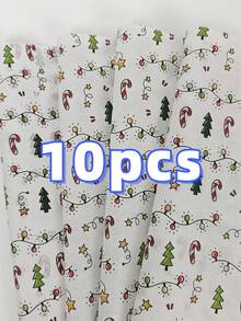 5/10/20/40pcs Christmas Lights Pattern Tissue Paper, Includes Christmas Tree, Candy, Star Patterns - 20 Inch X 14 Inch, Handmade Wrapping Paper, Easy To Protect Items, Suitable For Gift Box Filling, Party Decoration - Christmas Style Design, Durable Packaging, Holiday Packaging, Holiday Decoration - Multicolor - View 12