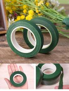 1 Roll Floral Stem Wrap Tape Green Floral Tape Diy Wedding Bouquet Stem Wrapping Packaging Material,Flower Shop Valentine's Day Mother's Day Father's Day Bouquet Wrapping Material,Adhesive Bouquet Tape For Bouquet Wrapping And Floral Arrangement Decoration, Wedding Supplies,Flower Ta - Green - View 2