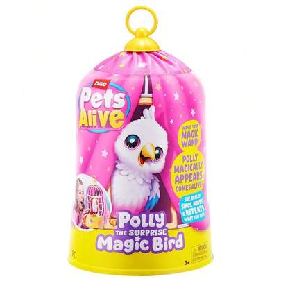 ZURU Pets Alive Polly The Magic Bird By ZURU, Robotic Toy Pet Bird, Perfect Gift For Girls And Children, Surprise Mystery Egg, 1 Count (Random)