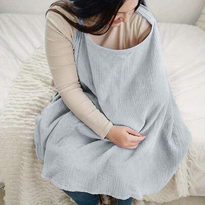 1 件平纹细布哺乳罩，户外哺乳围裙，婴儿车防风防晒，柔软舒适，圣诞节、万圣节、感恩节送给妈妈的完美礼物