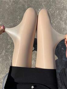 1/2件套无缝塑形紧身裤 - 提臀收腹女士紧身裤，超弹力舒适（XS-5XL） - 杏色 - 查看 13