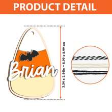 1PC Halloween Basket Tag, Custom Halloween Name Tag For Kid, Boo Basket Tag, Candy Bucket Tag, Trick Or Treat, Personalized 3D Halloween Tag - Multicolor - View 9
