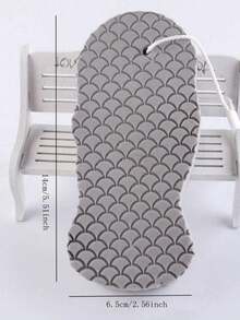 1pc Painless Exfoliating Sponge For Body Scrub, Grey
