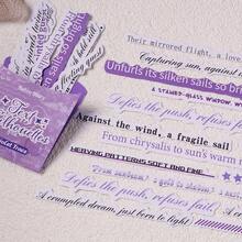 40 Stücke lange Streifen Vintage Aufkleber mit englischen Worten für Scrapbooking, Junk Journals, Dekoration, Feiertage, Weihnachten, Halloween, Valentinstag