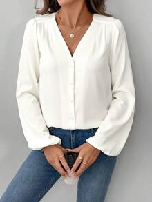 TAD Women Blouses - Cream - View 3