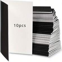 10 Mini Pocket Notebooks - Black Kraft Paper, 5.12 X 3.54 Inch Shorthand Notebooks, Perfect For Carrying And Giving