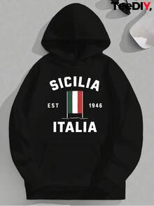 ITALIA EAST SICILY 1946 ITALY Men's Hoodie - màu đen - Xem 7